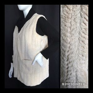 C. O. C. faux fur vest